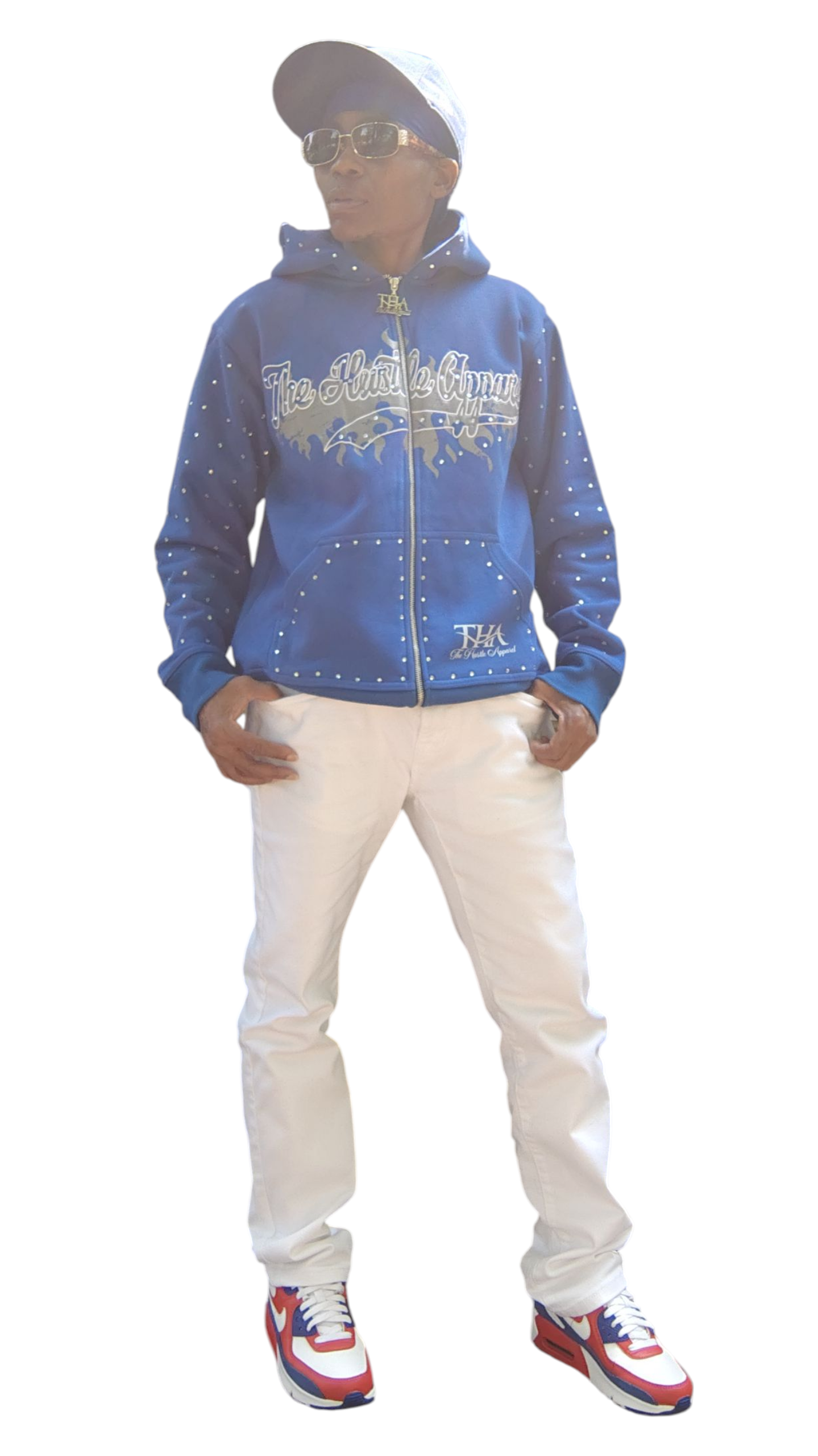 Blue Rhinestone Hoodie