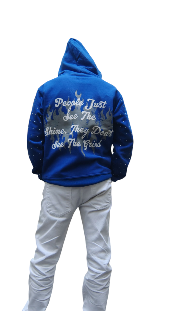 Blue Rhinestone Hoodie