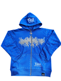 Blue Rhinestone Hoodie - The Hustle Apparel 