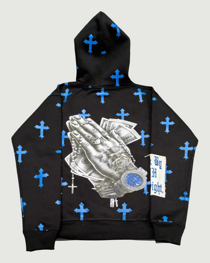 Cross Hoodie Pullover - The Hustle Apparel 