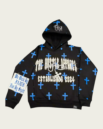 Cross Hoodie Pullover - The Hustle Apparel 