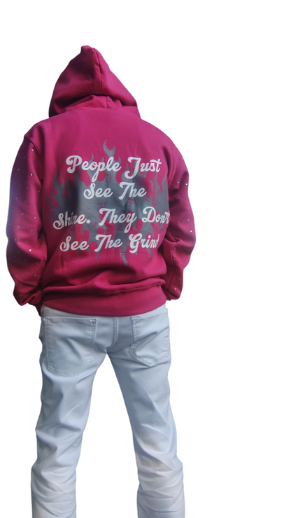 Pink Rhinestone Hoodie