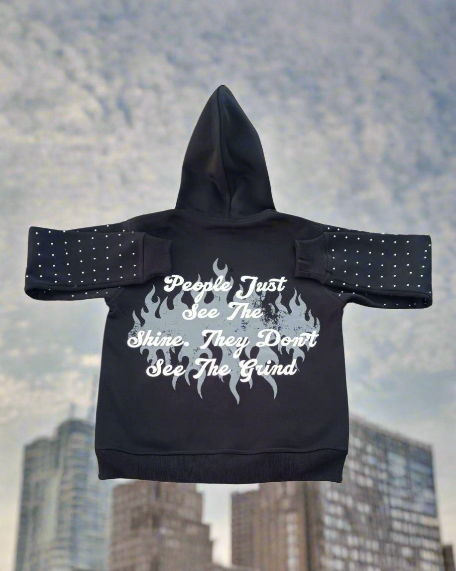 Rhinestone Hoodie - The Hustle Apparel 