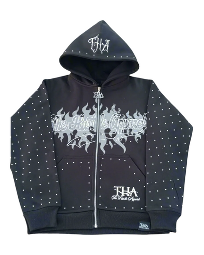 Rhinestone Hoodie - The Hustle Apparel 