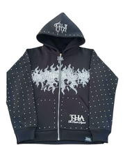 Rhinestone Hoodie - The Hustle Apparel 