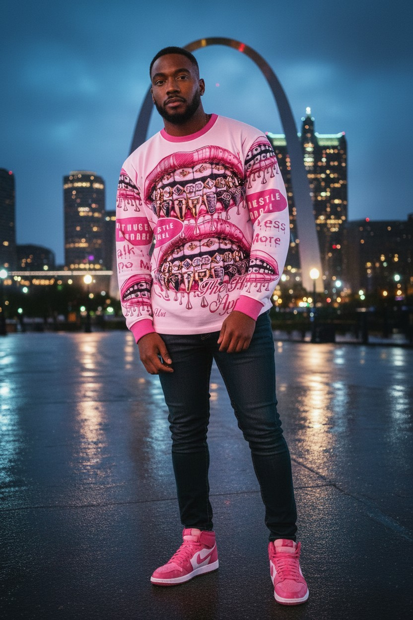 TLDM Drip Mode Long Sleeve – Pink & White