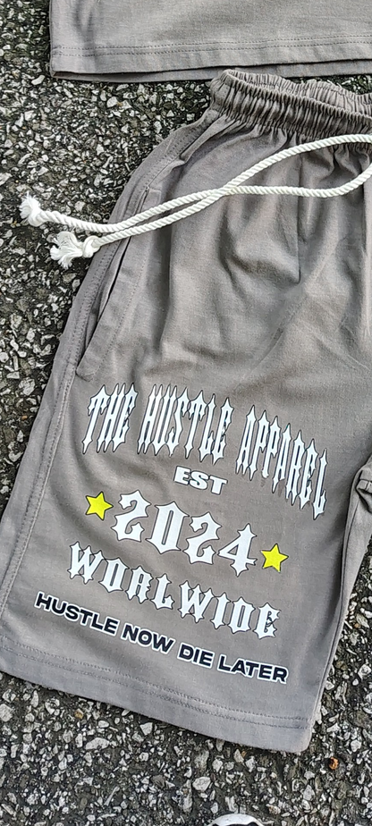 Men Short Sleeve Hooded Short Sets - The Hustle Apparel 