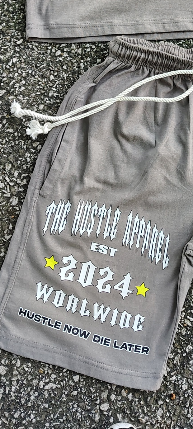 Men Short Sleeve Hooded Short Sets - The Hustle Apparel 