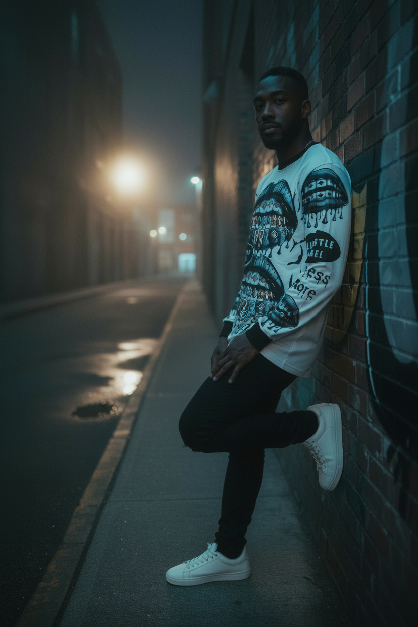 TLDM Drip Mode Long Sleeve – Black & White