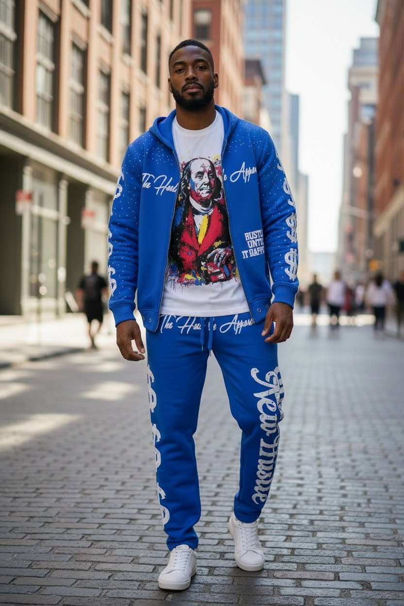 Old Money New Hustle Sweat Suit - The Hustle Apparel 
