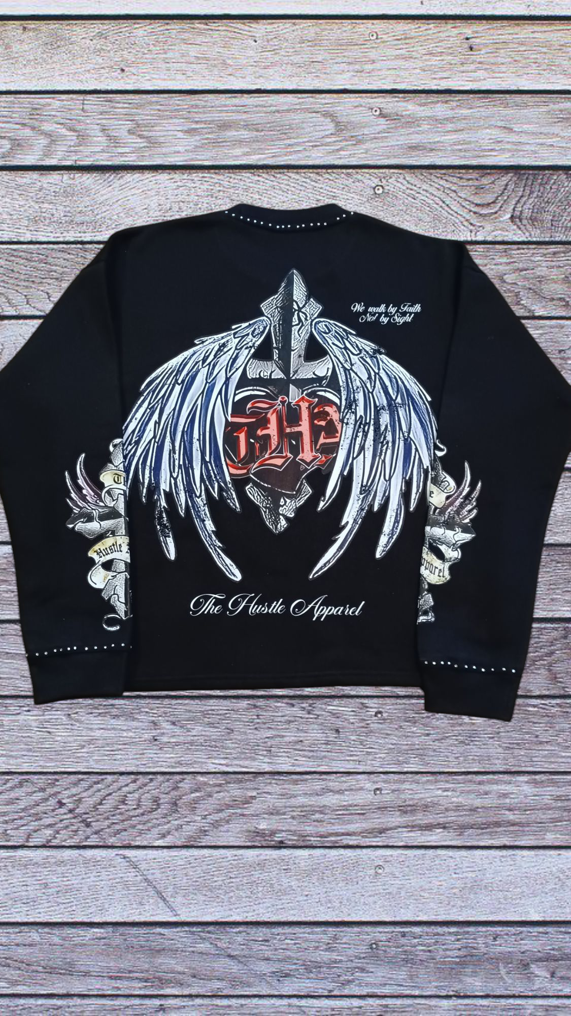 Praying Hands Long Sleeve - Inspirational Collection - The Hustle Apparel 