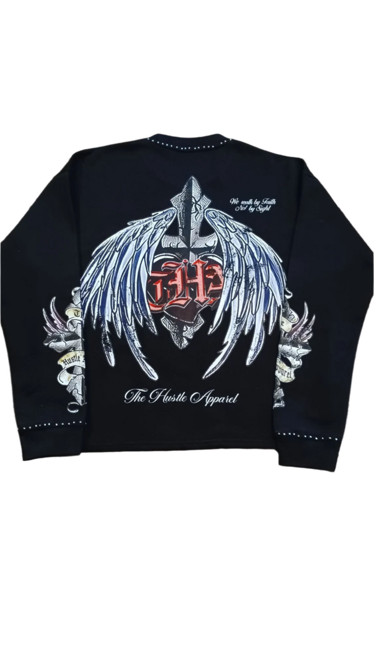Praying Hands Long Sleeve - Inspirational Collection - The Hustle Apparel 