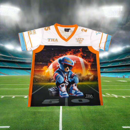 Limited Edition Teddy Football Jersey - Miami Dolphins - The Hustle Apparel 